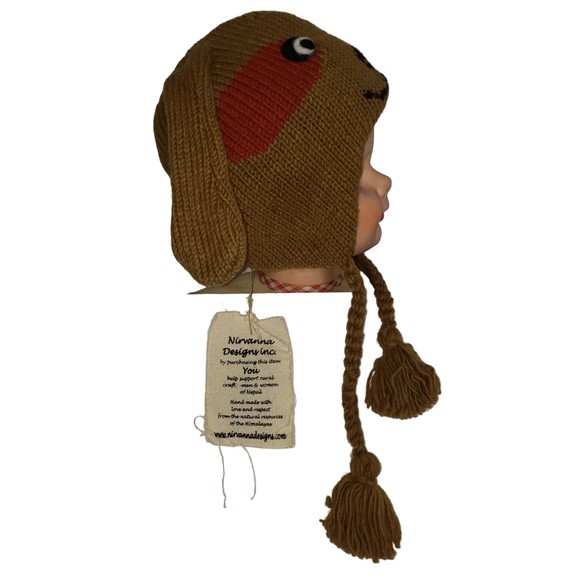 NIRVANA DESIGNS Handmade Puppy Dog Wool Children's Hat - NEW With Tags - Picture 5 of 15